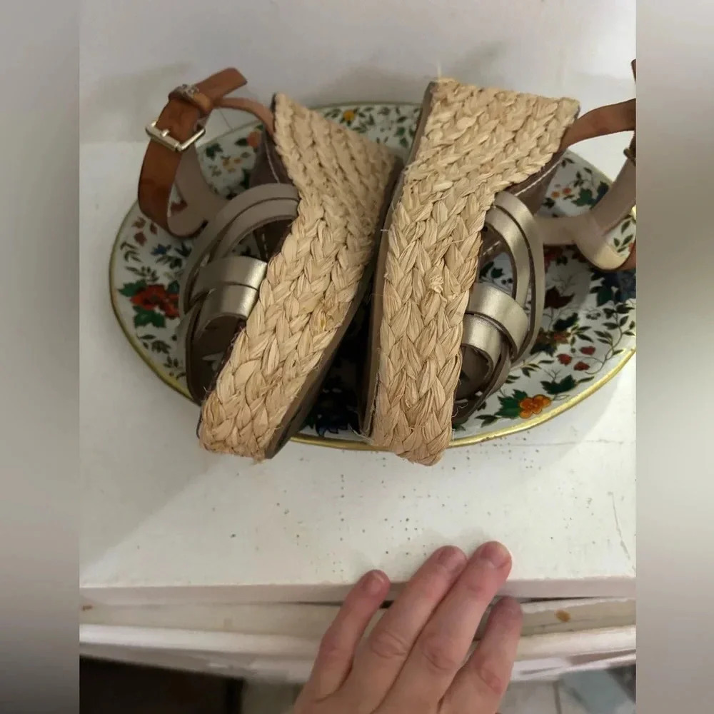 Sam Edelman Darlene GOLD Metallic Sandals 7.5 - Picture 7 of 10